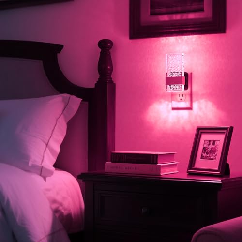 Image of DORESshop LED Night Lights Plug into Wall, 3 Level Dimmable Night Light | Rotatable Bubble Decorative Nightlight, Dusk to Dawn Sensor, Wall Sconce-Style Design Nightlights for Bathroom, Hallway, RGB