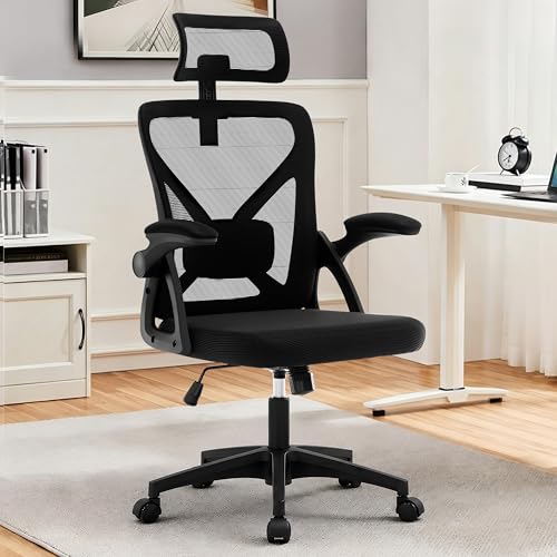 Image of 400 Lbs Mesh Ergonomic Office Chair, High Back with Lumbar & Headrest for Home Office