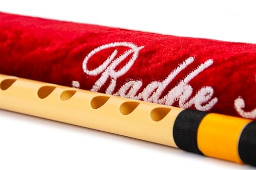 Image of Radhe Flutes PVC Fiber A Sharp Bansuri Higher Octave Right-Handed - Professional Flute with Velvet Cover, Durable, Crack-Resistant, Authentic Bamboo-Like Sound, Beginner Course Included