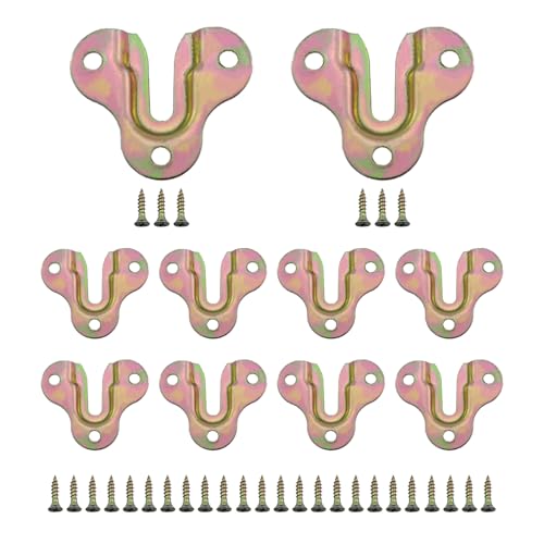 Image of 10PCS 50x43mm Zinc Yellow Butterfly Hanging Piece Iron Metal Mirror Picture Frame Hanger Furniture Connector Hook with Screw for Hanging Plaques Mirror Frame Picture Frame