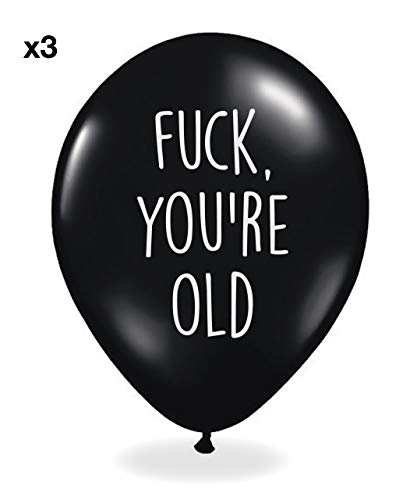 Funny Party Pieces Abusive Birthday Balloons - Pack Of 12 Different Funny Offensive Balloons (For Him) #TOP3