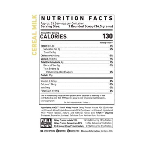 GHOST WHEY Protein Powder, Coffee Ice Cream 2lb, 25g of Protein