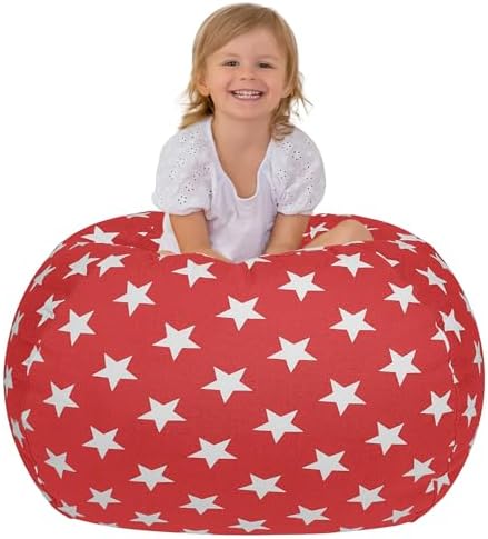 Aubliss Stuffed Animal Storage, Canvas Bean Bag Chairs Cover, Large 38