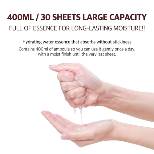 Image of esfolio Made in Korea 30 Sheets Pure Skin Collagen Hyaluronic Acid Essence Facial Mask - Hydrating Face Mask for Smooth, Firm, and Supple Skin
