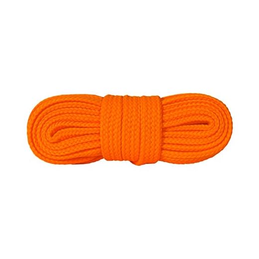 Kaps Cordones de Zapatillas de Deporte, cordones de calzado duraderos de calidad para calzado casual, fabricados en Europa, 1 par (120 cm - 47 inch - 7 a 9 pares de ojales/orange fluorescent)