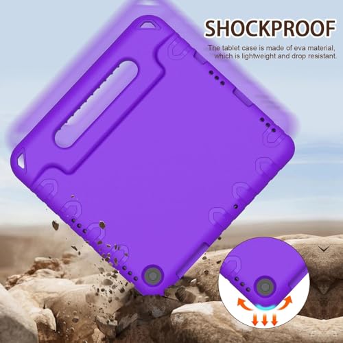 BMOUO Kids Case for Samsung Galaxy Tab A9+/A9 Plus 11 Inch 2023 (SM-X210/X216/X218), with Screen Protector, Shockproof Samsung Galaxy Tab A9 Plus Case for Kids, Purple by BMOUO - Image 5