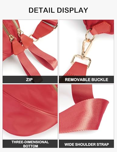 Image of FEIBOON Spacious Nylon Crossbody Bag Bum Bag Handbags Wallets Purses Trendy Shoulder Bag for Women