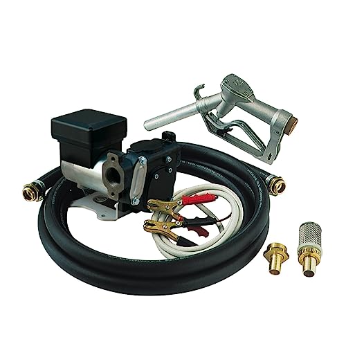 PIUSI Tragbares Dieselförder-Set mit 12V Pumpe, Panther Pumpe mit 56 l/min, Schellen, Handdüse und 4 m Schlauch | Batterie-Kit Panther F0034003B