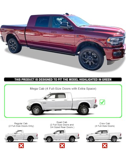 Estribos eléctricos para Ram 2500 3500 Mega Cab 2013-2024 miniatura 6