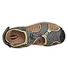 rismart Men's Closed-Toe Hook&Loop Outdoor Hiking Leather Shoes Sandals SN1505(Deep Grey,9 UK) #5