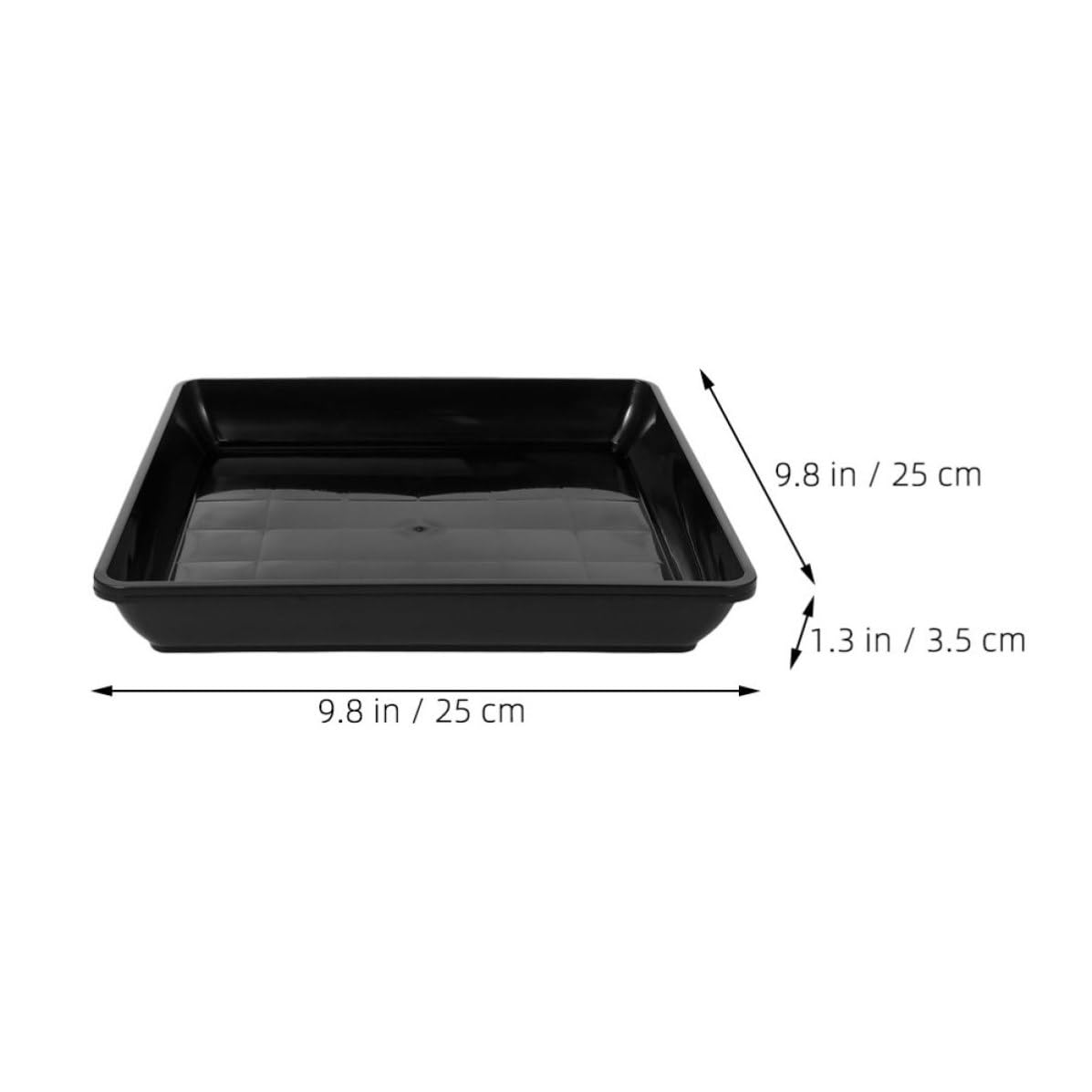 OSALADI 15 Pezzi Sottovaso Quadrato per Vasi di Piante in Pp Nero, Resistente e Facile da Pulire, per Giardino e Piante Grasse, Raccoglie Acqua in Eccesso e Previene Ribaltamenti