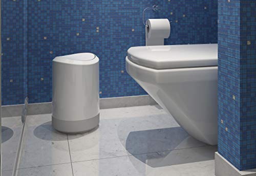 Lixeira Plastica Banheiro Cor Prat-K Branco Esmaltado