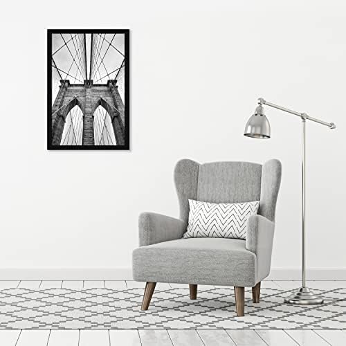 Image of Americanflat 20x30 Poster Frame with Polished Plexiglass - Streamline Collection - Thin Border Picture Frame for Wall Display - Hanging Hardware Included - Black