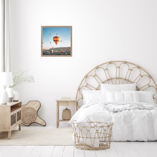 Image of JCJMY 12x12 inch Picture Frame, Horizontal and Vertical Formats for Wall Hanging, 12 x 12 Wall Gallery Poster Photo Frame with Shatter Resistant Plexiglass, Rustic Brown