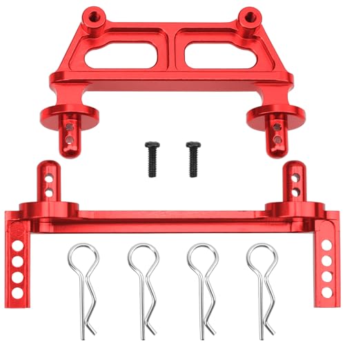 ShareGoo Metal Front & Rear Body Mounts Body Posts Compatible with Hyper Go H16BM H16DR H16 MJX 16207 16208 16209 16210 1/16 RC Car Upgrade Parts (Red) -  Share Goo, HS083B
