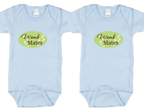 Twin Boys Gift Set, Choose from Sizes 0-12 mo (Includes 2 Bodysuits)