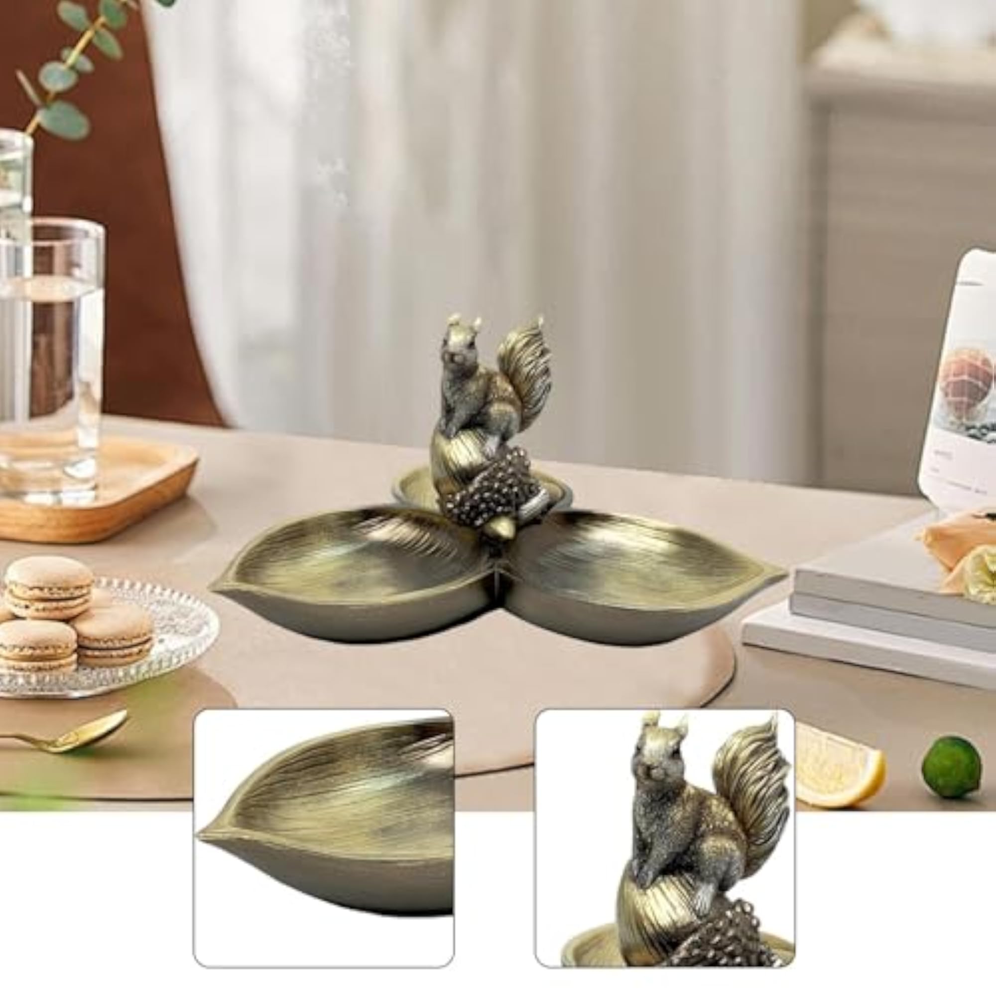 Bird Tree Jewelry Stand with Tray, Multi-Functional Rack