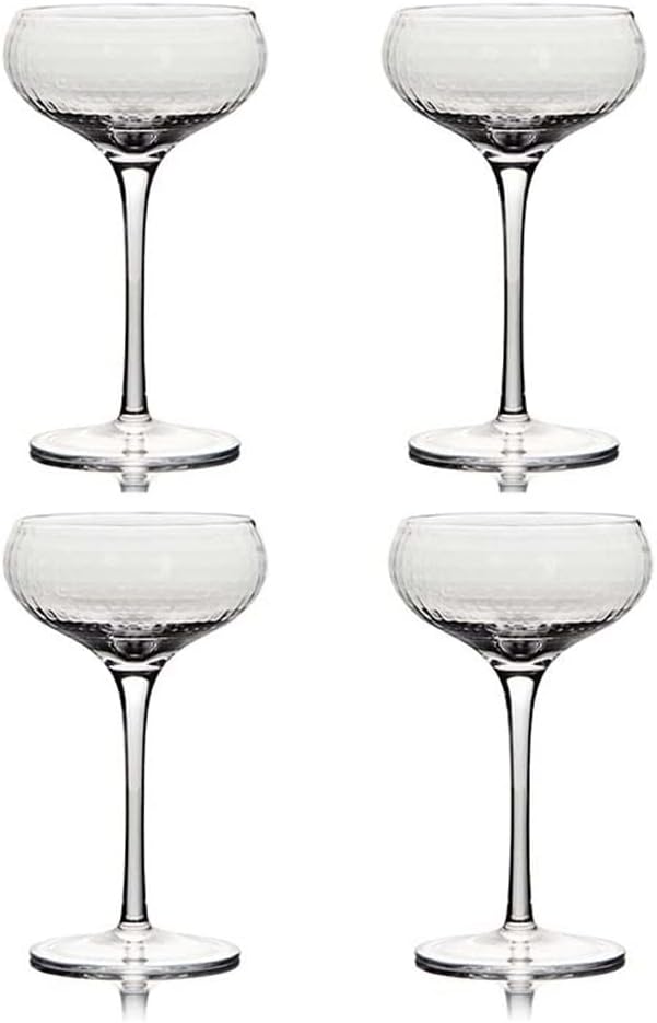 4 Pack 200ml Cocktail Glasses Martini Glass Crystal Wine Handmade Piece