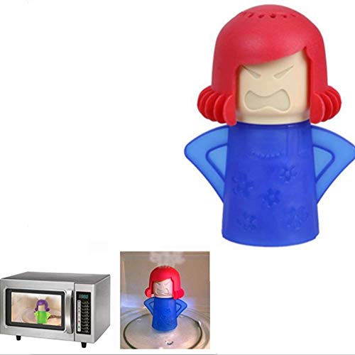 Abnaok Microwave Steam Cleaner, Angry Mama Microwave Oven Steam Cleaners Easily Clean in Minutes Cleans Add Vinegar and Water for Home or Office with English Manual