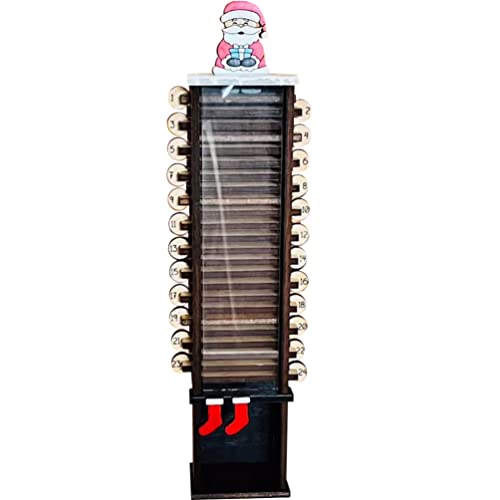 Gatuida 1 Ensemble De Calendriers De Compte À Rebours De Chute De Cheminée De Noël Calendrier De L'avent en Bois du Père Noël Décorations De Calendrier De Noël Nouvel an Cover