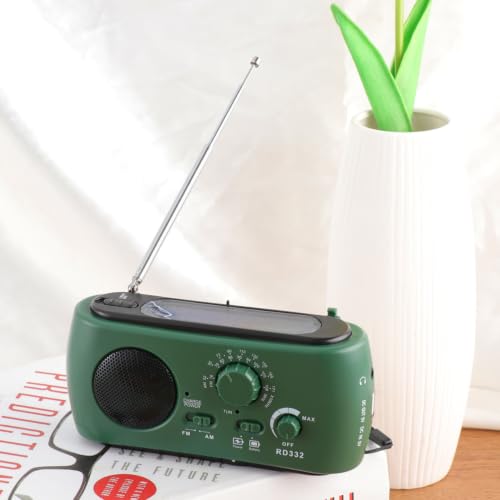 Radio de emergencia familiar para apagones con jack de audio 7