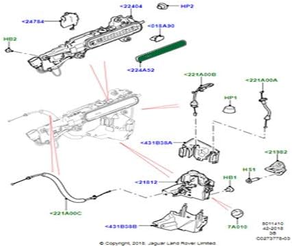 Miniatura 2 de Land Rover Cubierta para manija de puerta delantera del conductor Range Rover VELAR LR135273 no viene pintada