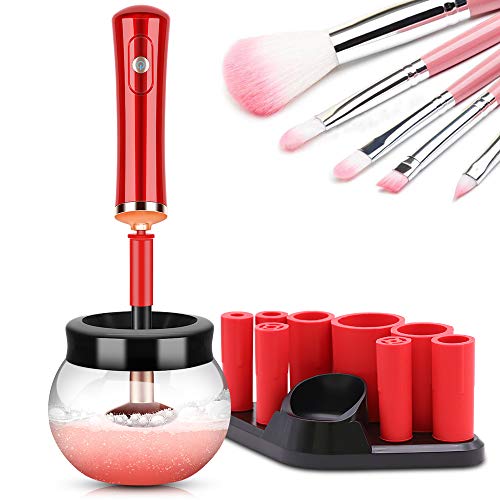 [DEAL] CICK Makeup Brush Cleaner Machine, Fast Electric Makeup Brush Cleaner Dryer with 8 Rubber Collars, Deep Cosmetic Brush Spinner for All Size Brushes, Wash and Dry in Seconds