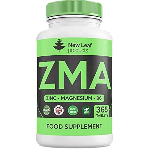 ZMA Supplements for Men & Women - 365 Tablets - High Strength Muscle Sleep Aid & Muscle Recovery - ZMA Supplement Zinc Magnesium and Vitamin B6 (6 Months Supply) Sleeping Aid Tablets Vegan & UK-Made Cover