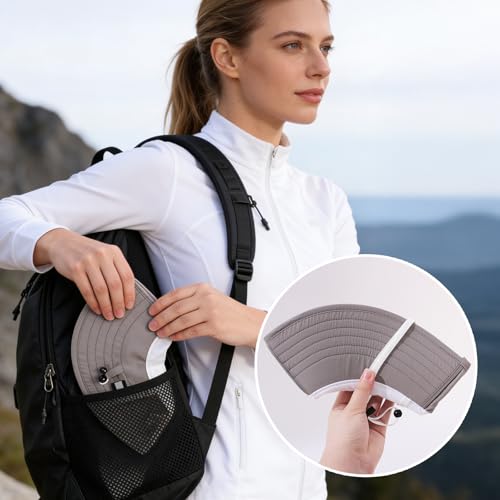 Sombrero de sol para mujer HGGE con ala ancha y protección UV miniatura 7