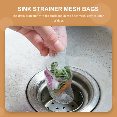 Set de 300 bolsas de malla para colador de fregadero de cocina miniatura 5