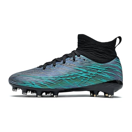 Image of Soccer Cleats for Mens Womens High Tops Lace Up Unisex Football Shoes Indoor Turf Soccer Shoes AG FG TF for Beginners to Advanced Players