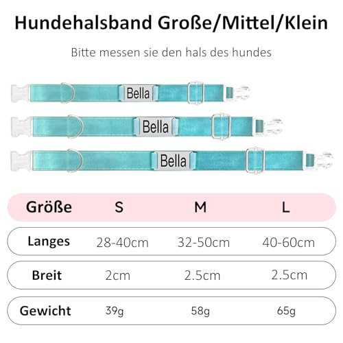 Hundehalsband mit Namen Telefonnummer - Halsband Hund Personalisiert, Bequeme, Einzigartige Halsbänder, Geeignet für Kleine, Mittelgroße und Große Hunde und Katzen(S,Braun)