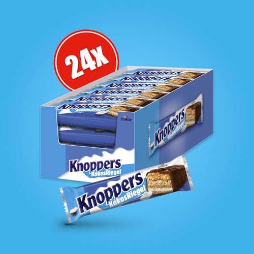 Knoppers KokosRiegel – 24 x 40 g – Schokoriegel mit Milch- und Kokoscreme, Haselnüssen, Kokosraspeln, Karamell und Vollmilchschokolade 2