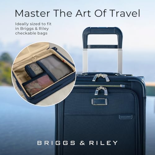 Cubes d'emballage de compression Briggs & Riley bleu marine pour valise de soute