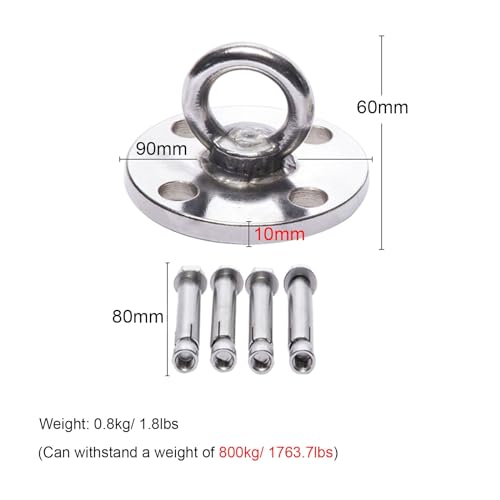 Anilla Lyra Aérea para Yoga y Gimnasia 32mm Acero Inoxidable miniatura 2