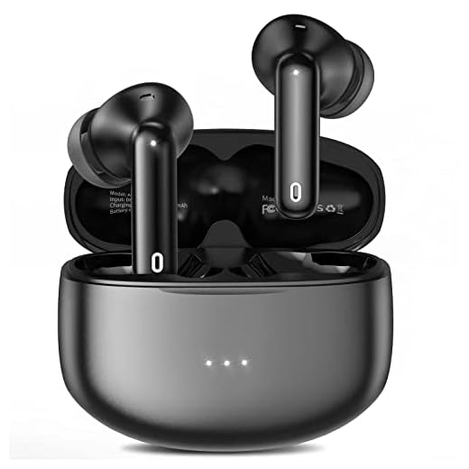 A40 Pro Wireless Earbuds, 50Hrs Playtime Bluetooth Earbuds Built in Noise Cancellation Mic with Charging Case, Bluetooth Headphones with Stereo Sound, IPX7 Waterproof Ear buds for iPhone and Android