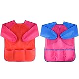 ❤ Die 3 Taschen auf der Vorderseite der Malerei Schürze sind ideal für Kleinigkeiten wie Tissues, Pinsel, Wasserschreiber, Papierhandtücher, etc. Kinder können sogar sein Getränk in die Tasche stecken, um es herumzutragen. Sehr angenehm.