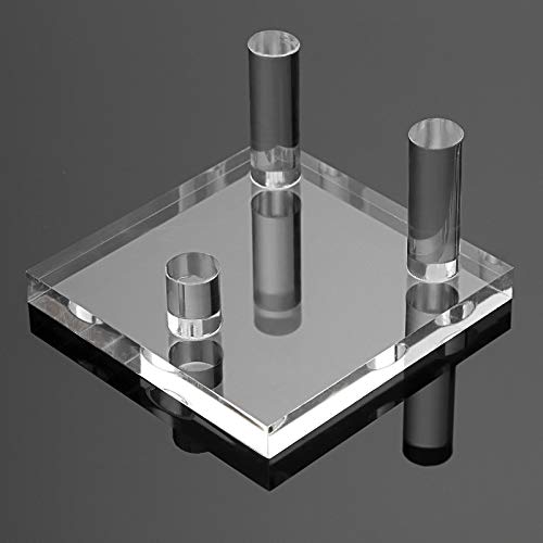 Hipiwe Clear Acrylic Display Stand - Three-Peg Display Easel Stands For Fossil Coral Geodes Rock Mineral Agate Small Collectibles, Set Of 4 #TOP2