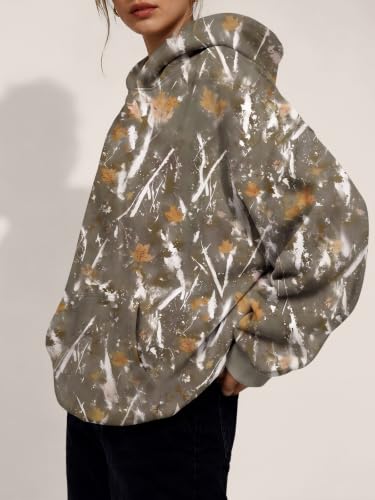 Image of Trendy Queen Women Oversized Hoodies Fall Outfits | Gentle Skin Feel, Aesthetic Drop Shoulder, Large Kangaroo Pocket, Seamless Daily Outfit Match