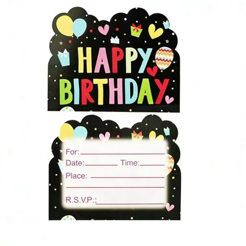 20PCS Birthday Invitations - Exciting Card Party Supplies for Boys and Birls - Children's Birthday Party Invitations