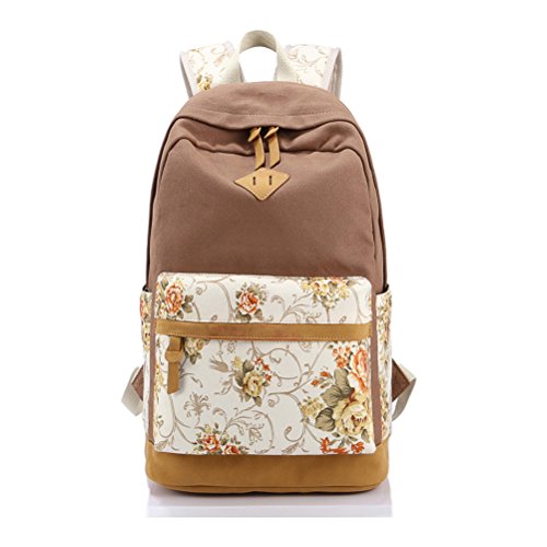 Molly Mochila Nacional de Viento para Estudiantes Chicas Lona Bolso Caqui