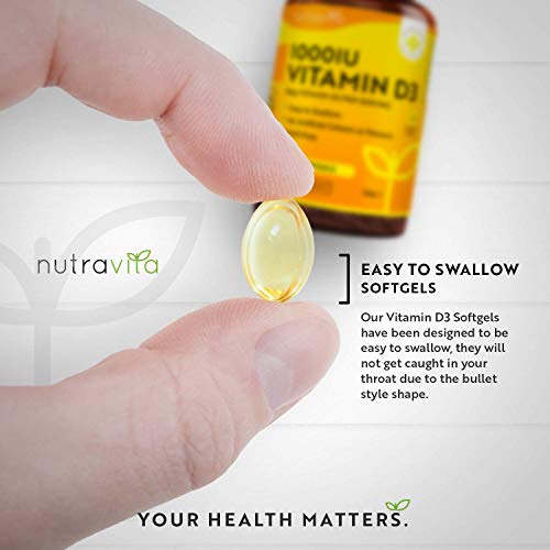 Vitamin D 1000 IU (25μg) – for Maintenance of Healthy Immune System, Muscles, Bones & Teeth – Vitamin D3 Cholecalciferol – Made in The UK by Nutravita - Image 5