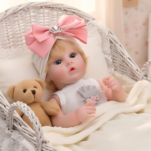 Muñeca Bebé Reborn Vinilo Realista 56 cm miniatura 1