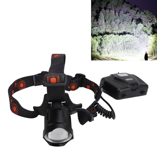 Linterna frontal LED P70 recargable de alta potencia y ángulo ajustable para construcción 5