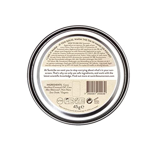 Suntribe Bio-Zinksonnencreme Gesicht & Sport LSF 30-100% Zink - Riff freundlich/Reef safe - 3 Inhaltsstoffe - Wasserfest… - Image 7