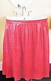Better Home Premium Vinyl Sink Skirt Bath Vanity Cover Waterproof Luxurious Shell Design (Red)