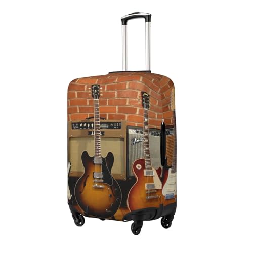 Guitar Collection Print Luggage Suitcase Covers Elastic Washable Luggage Protector Luggage Covers For Suitcase2