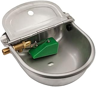 MUDUOBAN Automatic Horse Drinking Water Bowl with Float Valve Upgraded Stainless Steel Water Feeder Trough for Livestock Cow Sheep Goat Cattle Hog Dogs