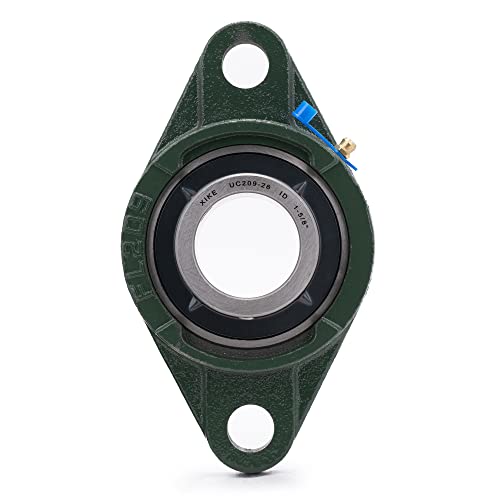 Image of XIKE 2 Pcs UCFL209-26 Bore 1-5 /8 inch Pillow Block Flange Mounted Ball Bearings.