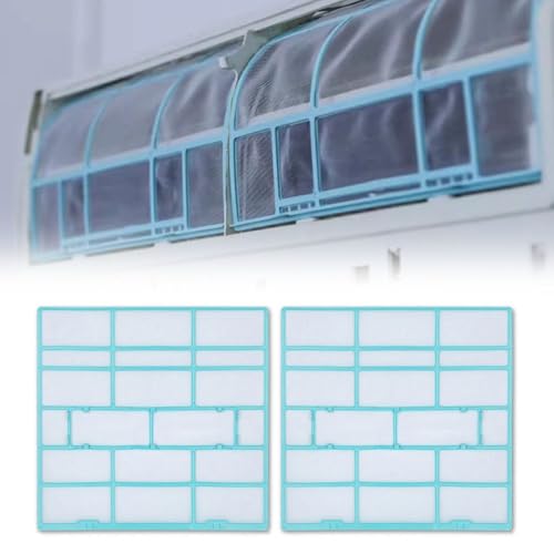 Vibsky Filtro de aire acondicionado colgante para unidad interior, 2 piezas, pantalla de polvo de salida de CA, accesorios de filtro de aire acondicionado, compatible con modelos Selt